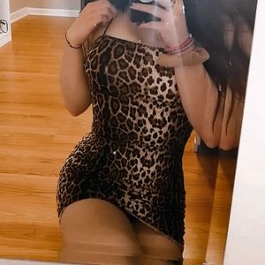 Cheetah print bodycon dress